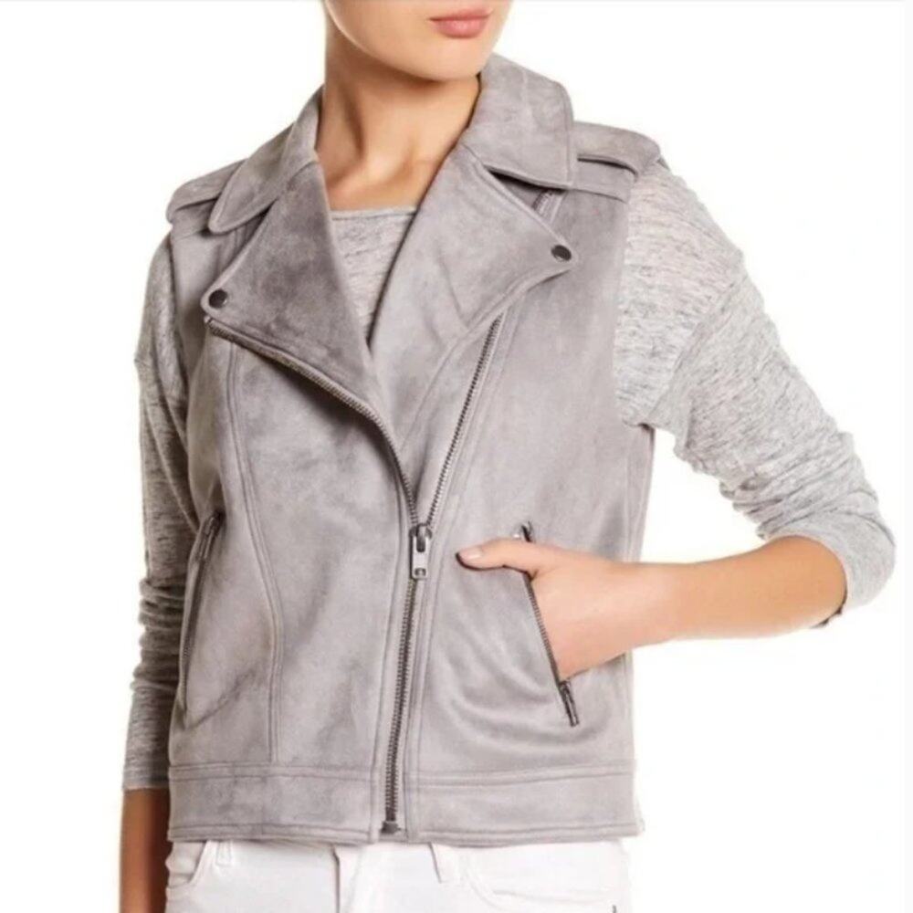 Philosophy Faux Leather Moto Vest